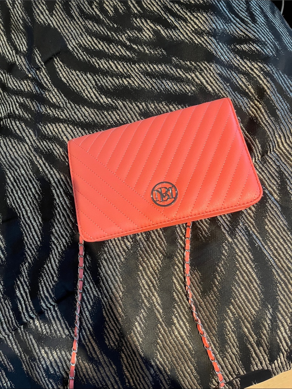 Red Quilted Chain Crossbody Bag